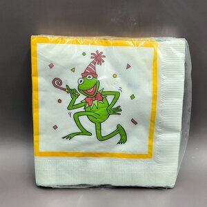 Vintage 1992 Muppets Kermit Paper Party Napkins 16 Count American Greetings